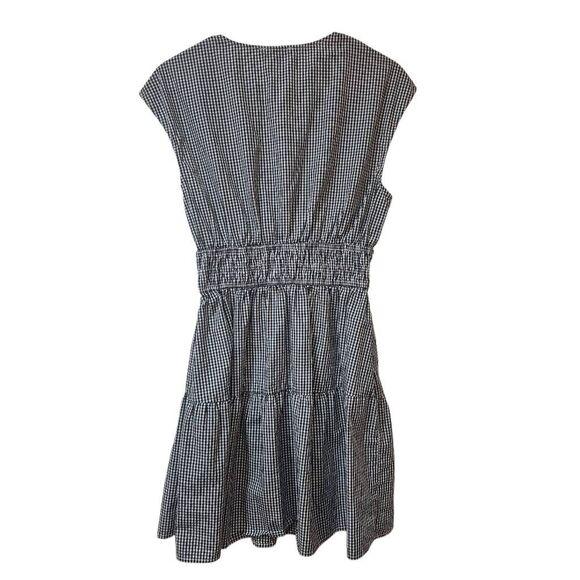 Rachel Zoe Women's Black & White Gingham Cotton Dress w Pockets & Sleeveless - Picture 3 of 12